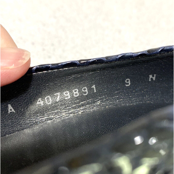 Stuart Weitzman Plainfield Platform Pumps 9N Sea Blue Snakeskin Leather Open Toe - Picture 9 of 11